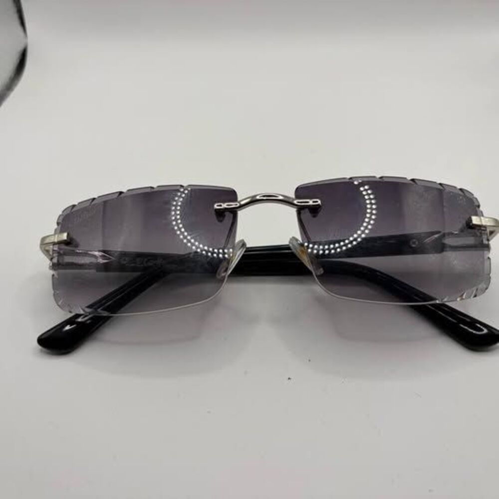 Cartier Rimless Gradient Sunglasses Black/Silver